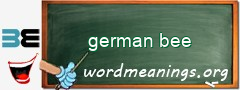 WordMeaning blackboard for german bee